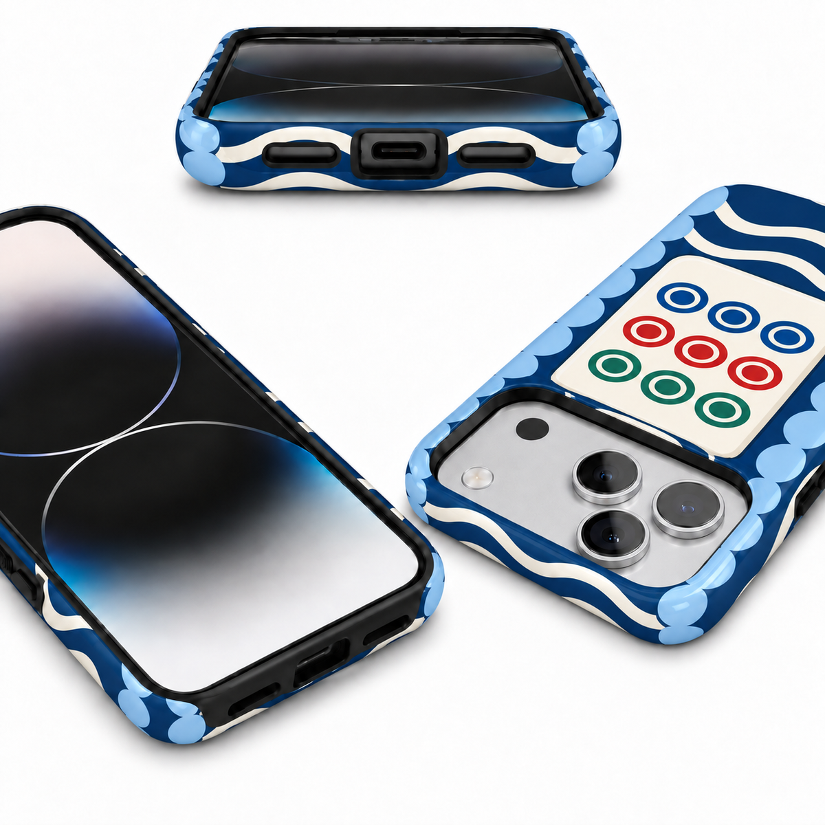 Ocean Nine | Navy Mahjong Phone Case — view 9