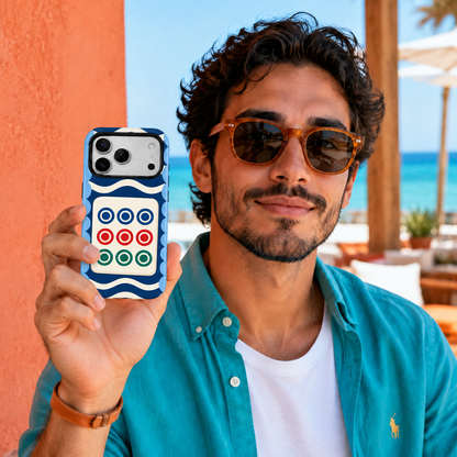 Ocean Nine | Navy Mahjong Phone Case — view 11