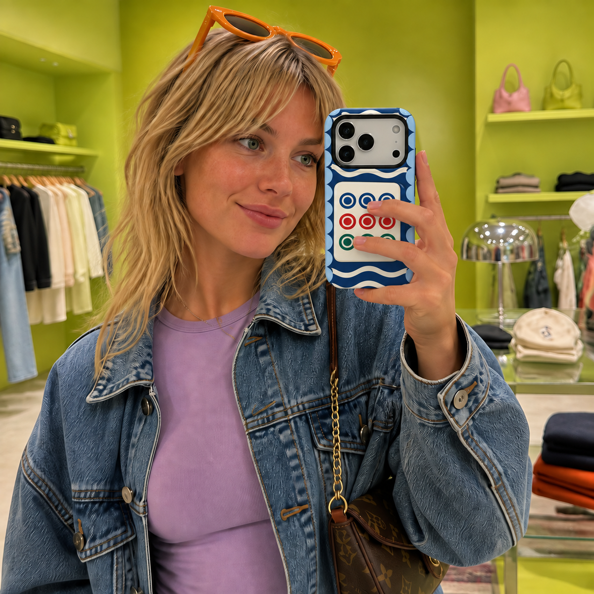 Ocean Nine | Navy Mahjong Phone Case — view 14