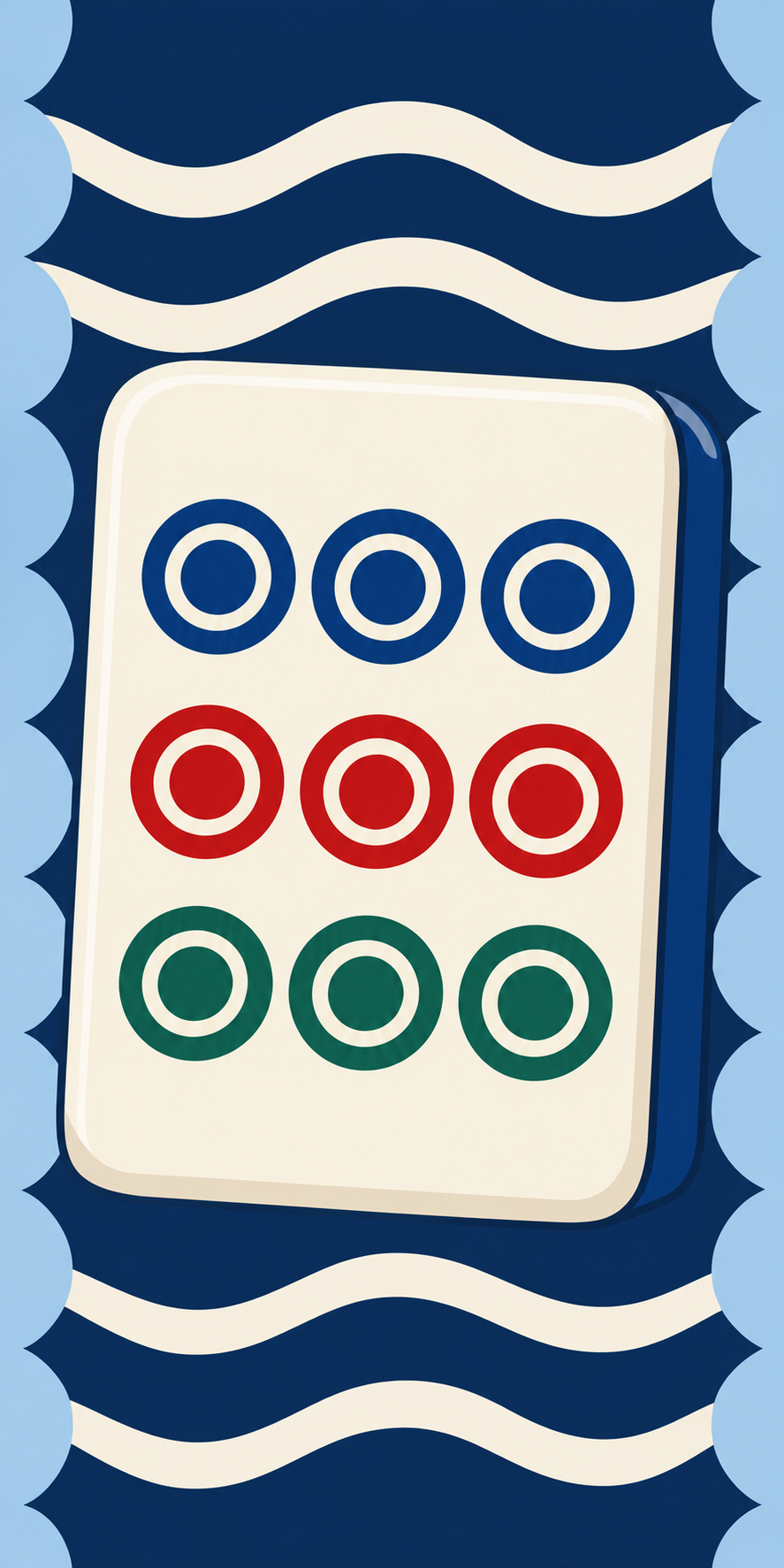 Ocean Nine | Navy Mahjong Phone Case — view 16