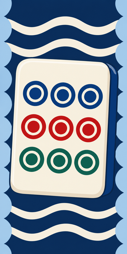 Ocean Nine | Navy Mahjong Phone Case — view 16