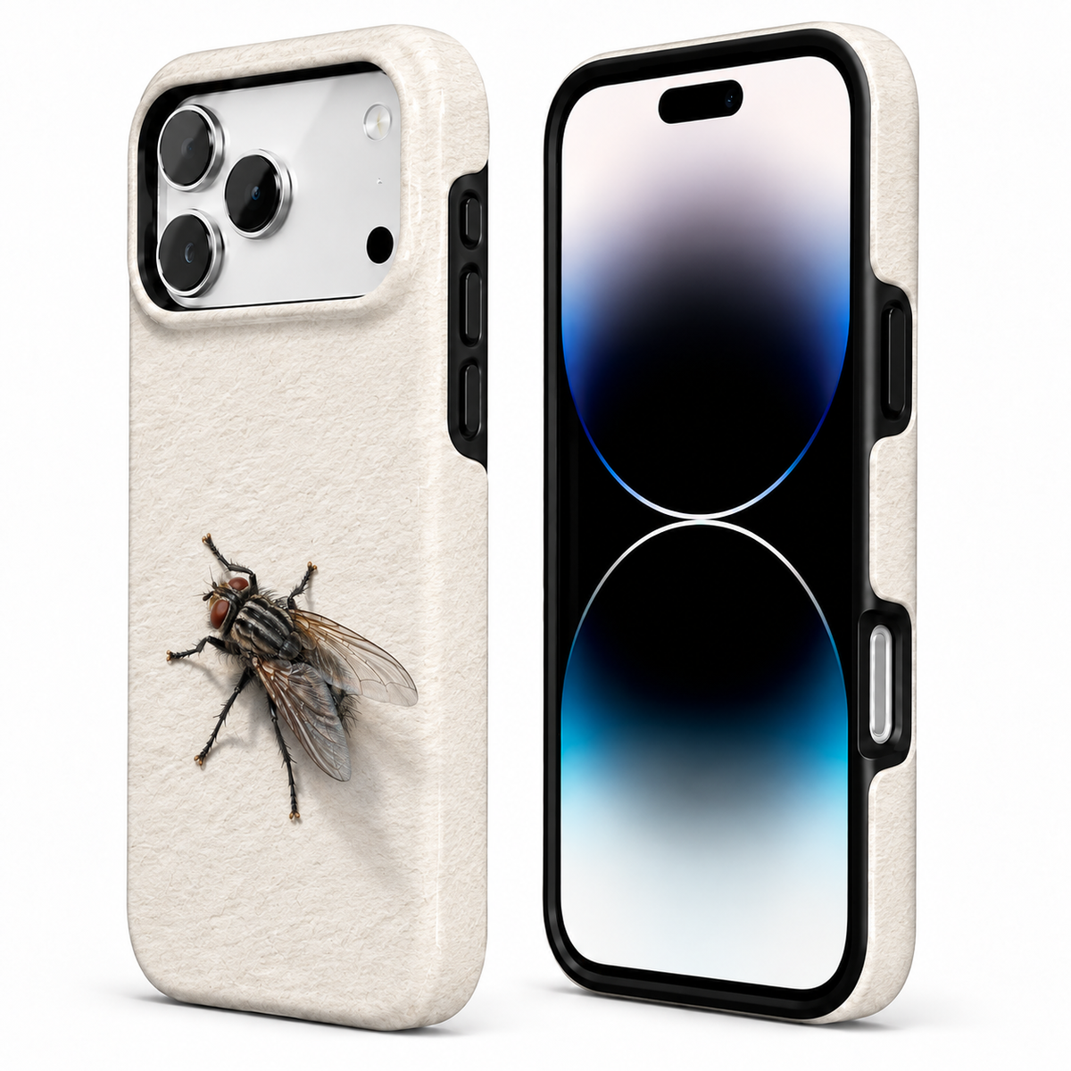 Paper Fly | Minimal Housefly Phone Case — view 2