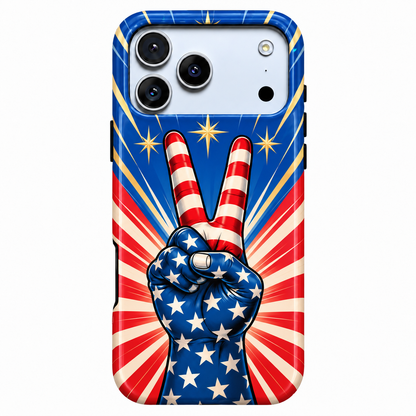 Peace Sign Americana Phone Case — view 1
