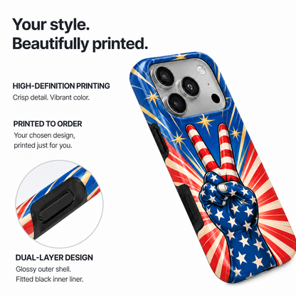 Peace Sign Americana Phone Case — view 8