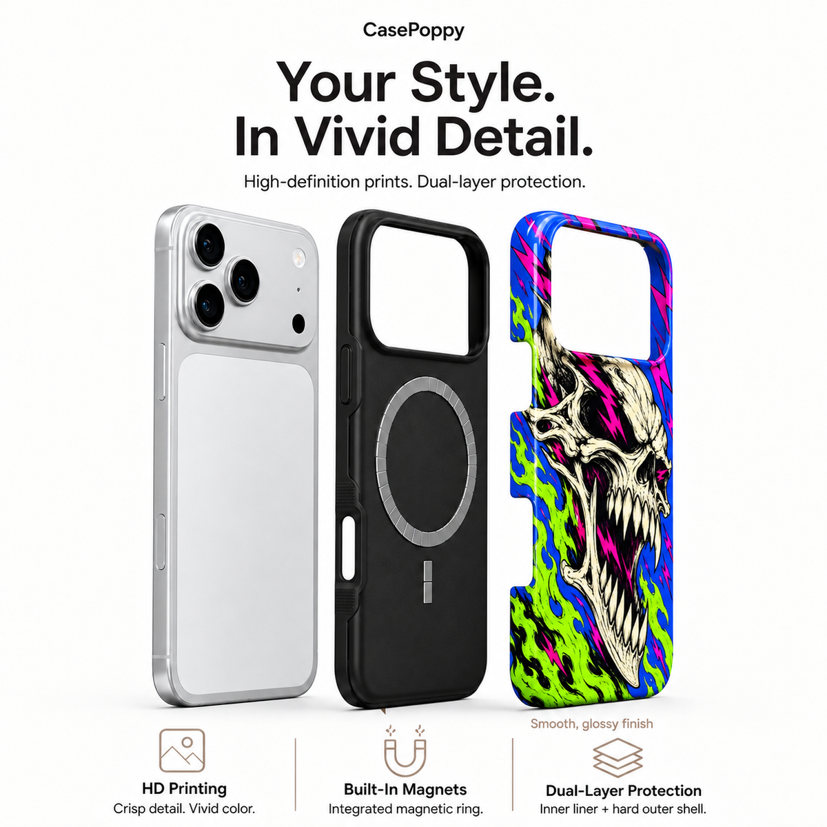 Razor Skull Phone Case — view 4
