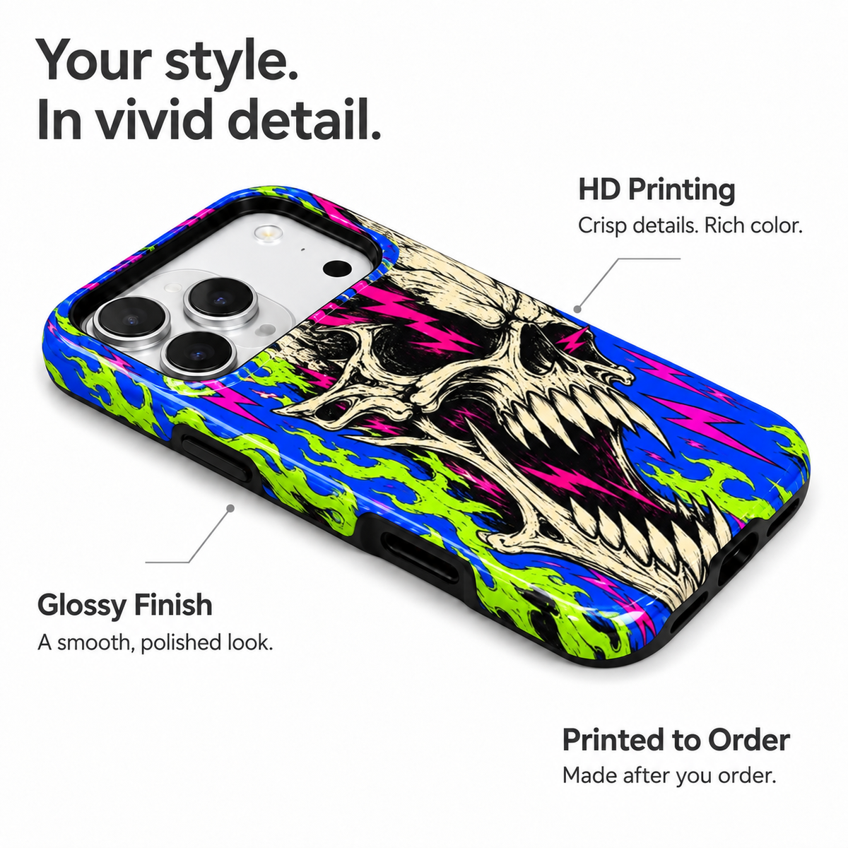 Razor Skull Phone Case — view 7