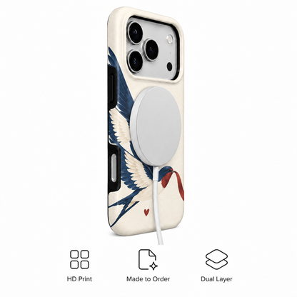 Ribbon Swallow A Phone Case — view 3