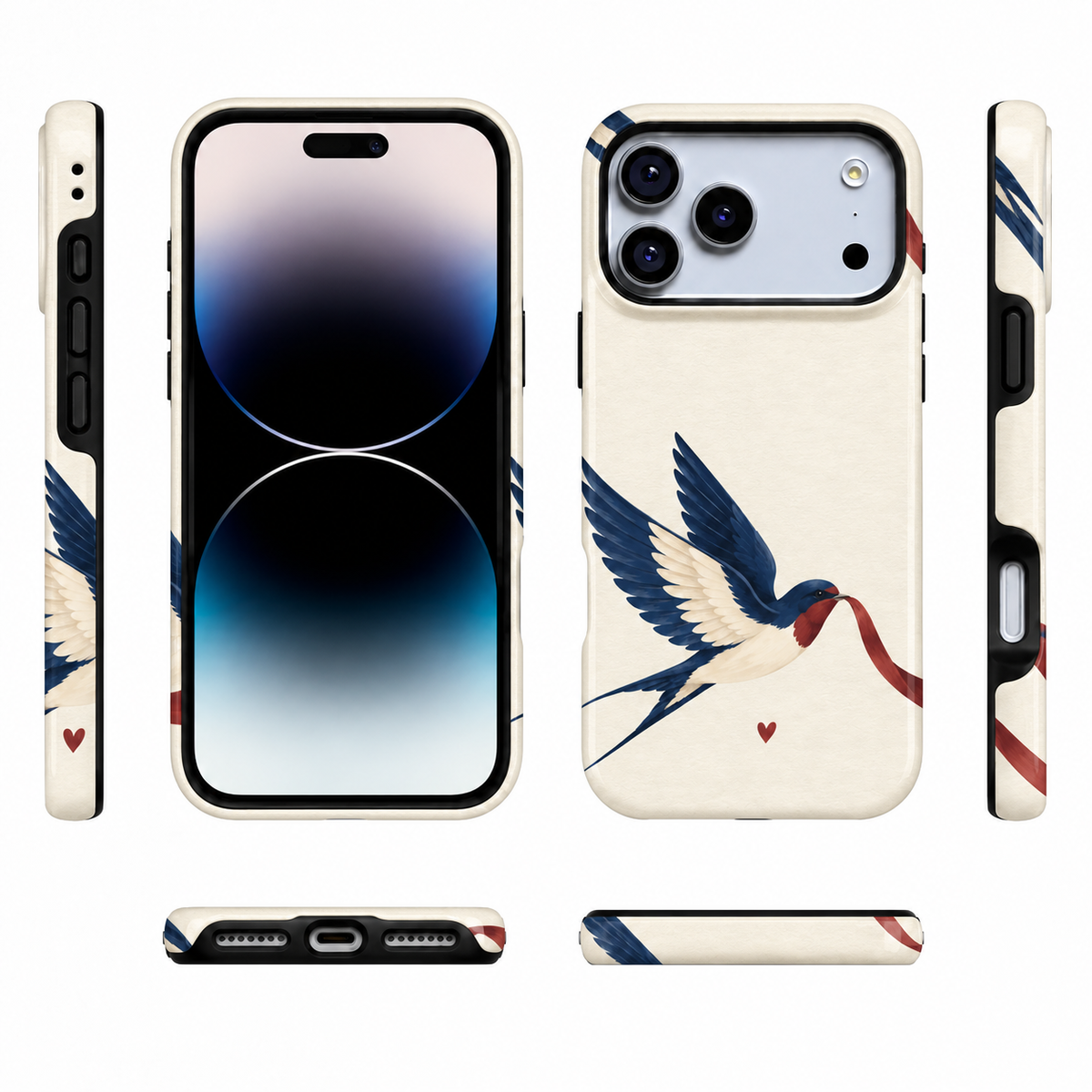 Ribbon Swallow A Phone Case — view 5