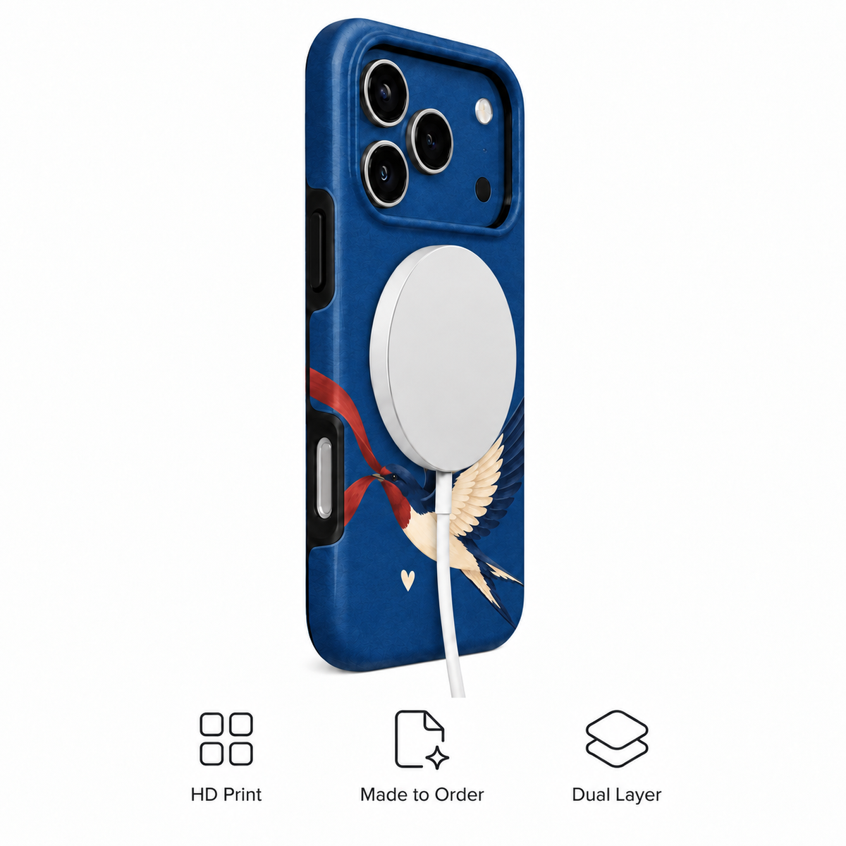 Ribbon Swallow B Phone Case — view 3