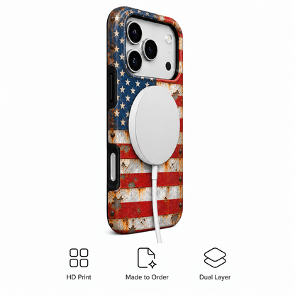 Rusted Stars & Stripes Phone Case — view 3