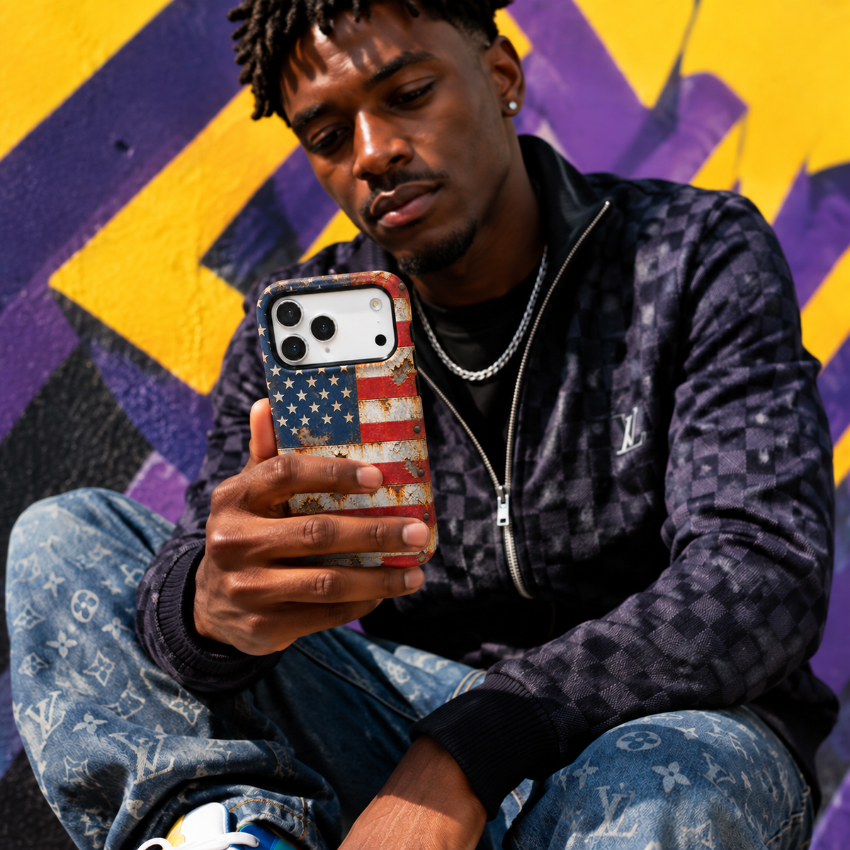 Rusted Stars & Stripes Phone Case — view 15