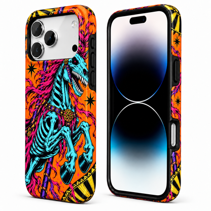 Skeletal Carnival Horse Phone Case — view 2