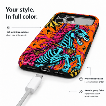 Skeletal Carnival Horse Phone Case — view 6