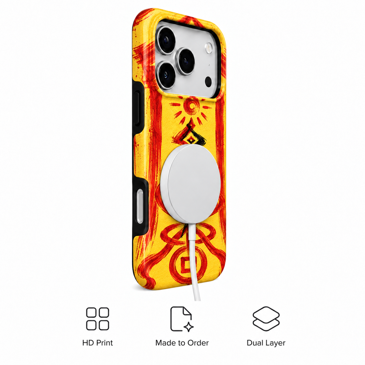 Sun Gate Sigil | Yellow Talisman Phone Case — view 3