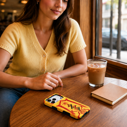 Sun Gate Sigil | Yellow Talisman Phone Case — view 11