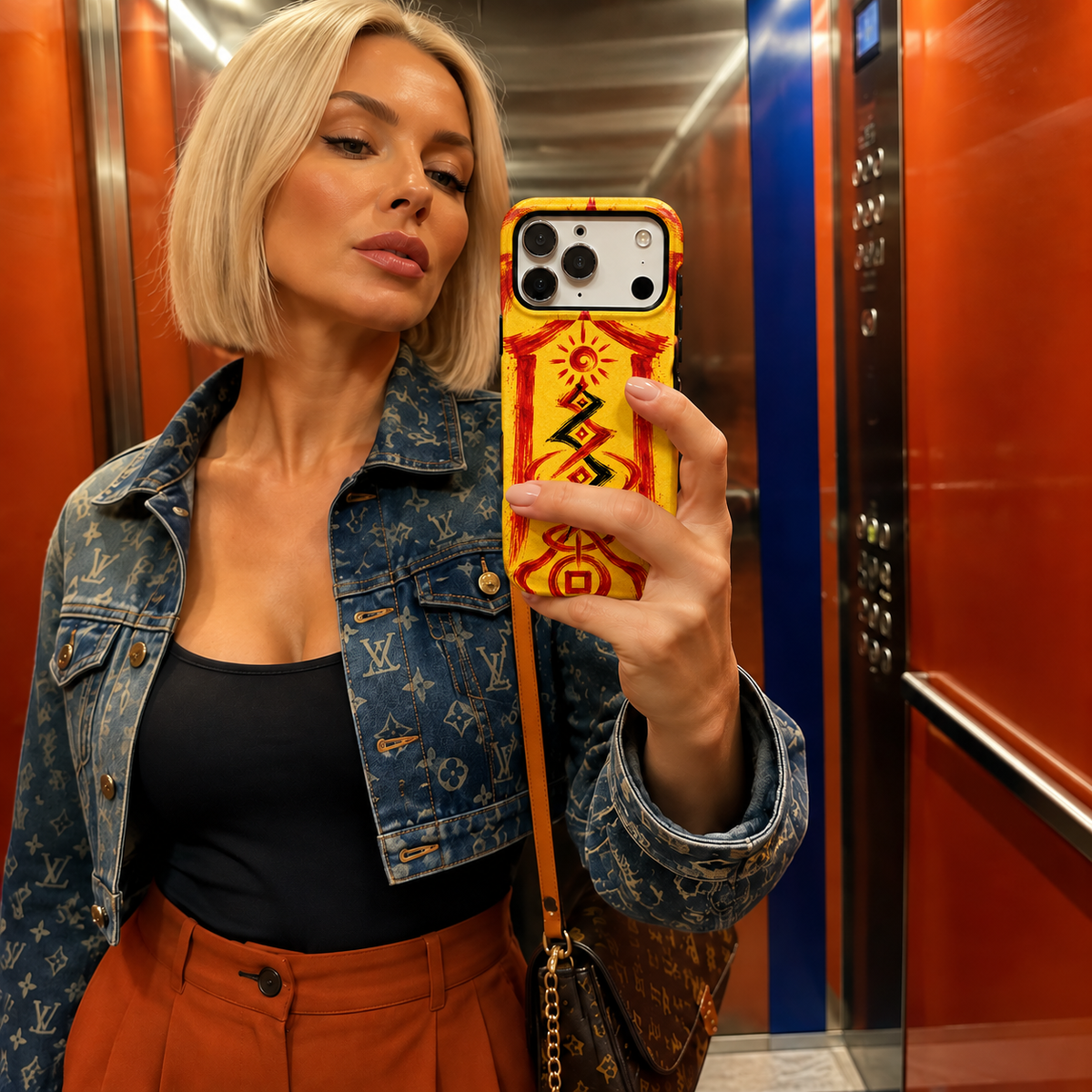 Sun Gate Sigil | Yellow Talisman Phone Case — view 14
