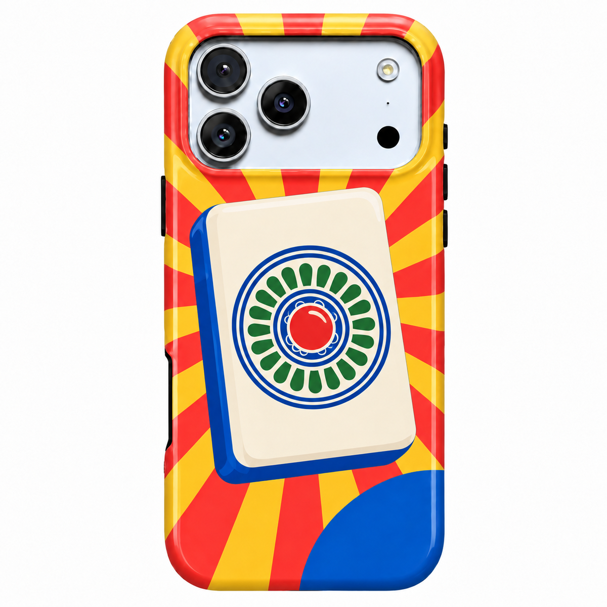 Sunburst One | Red & Yellow Mahjong Phone Case — view 1