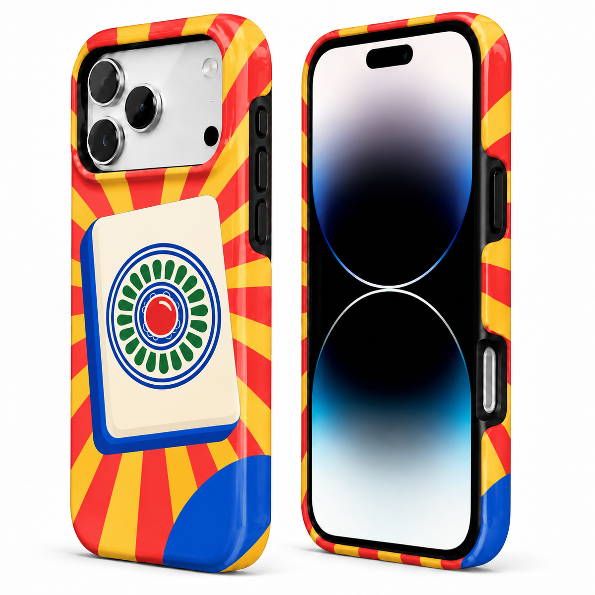 Sunburst One | Red & Yellow Mahjong Phone Case — view 2