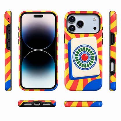 Sunburst One | Red & Yellow Mahjong Phone Case — view 5