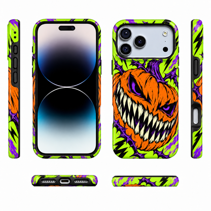 Thorn Grin | Neon Jack-o'-Lantern Phone Case — view 5