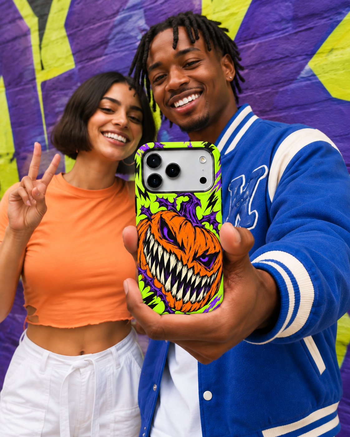 Thorn Grin | Neon Jack-o'-Lantern Phone Case — view 14