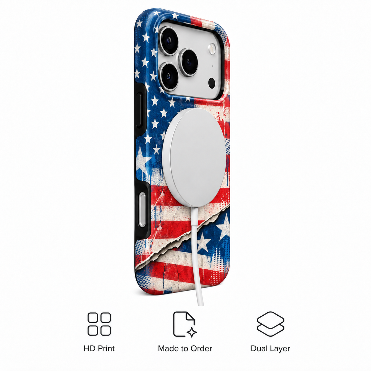 Torn Star Flag Phone Case — view 3