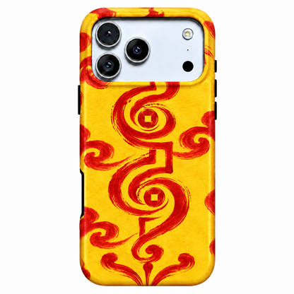 Twin Spiral Seal | Yellow Talisman Phone Case — view 1