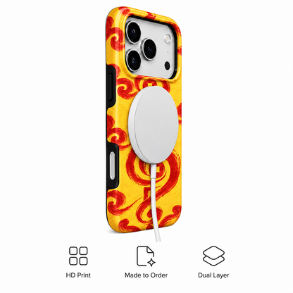 Twin Spiral Seal | Yellow Talisman Phone Case — view 3