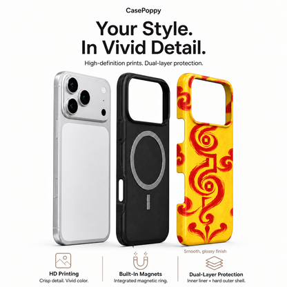 Twin Spiral Seal | Yellow Talisman Phone Case — view 4