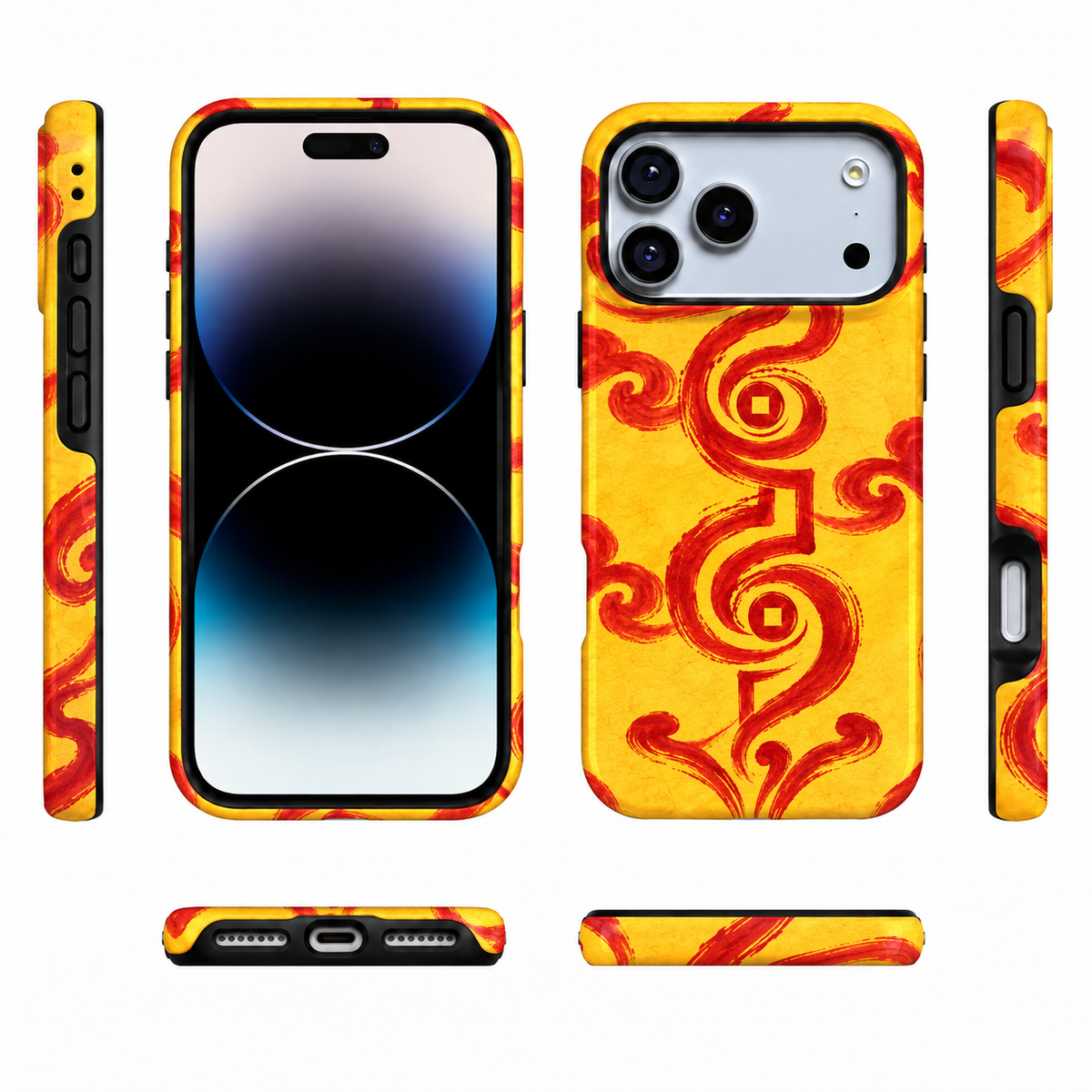 Twin Spiral Seal | Yellow Talisman Phone Case — view 5