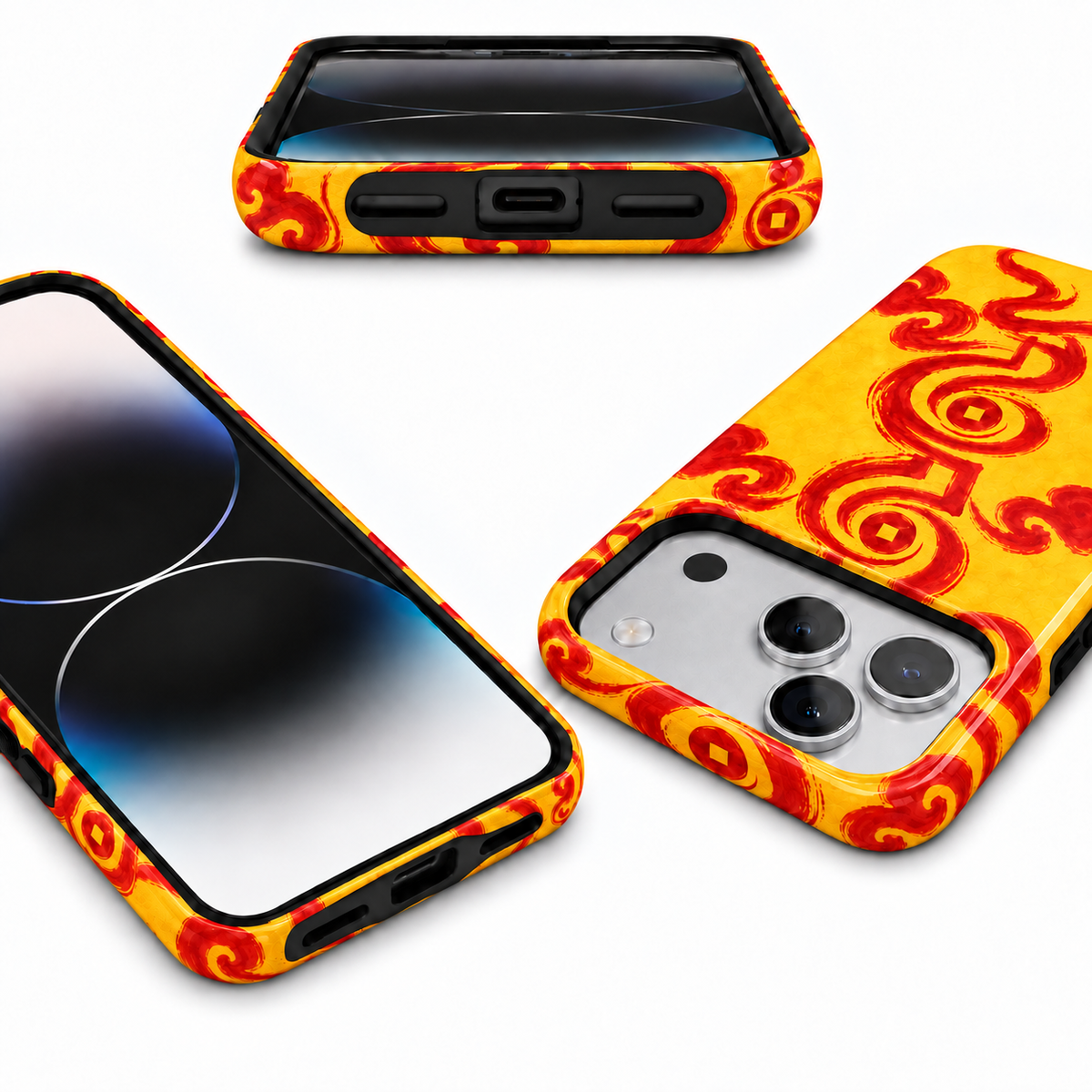 Twin Spiral Seal | Yellow Talisman Phone Case — view 9