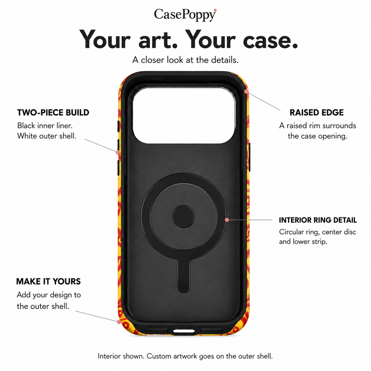 Twin Spiral Seal | Yellow Talisman Phone Case — view 10
