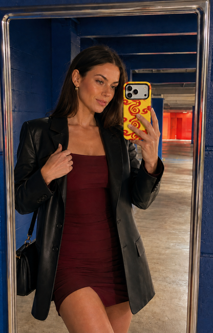 Twin Spiral Seal | Yellow Talisman Phone Case — view 11