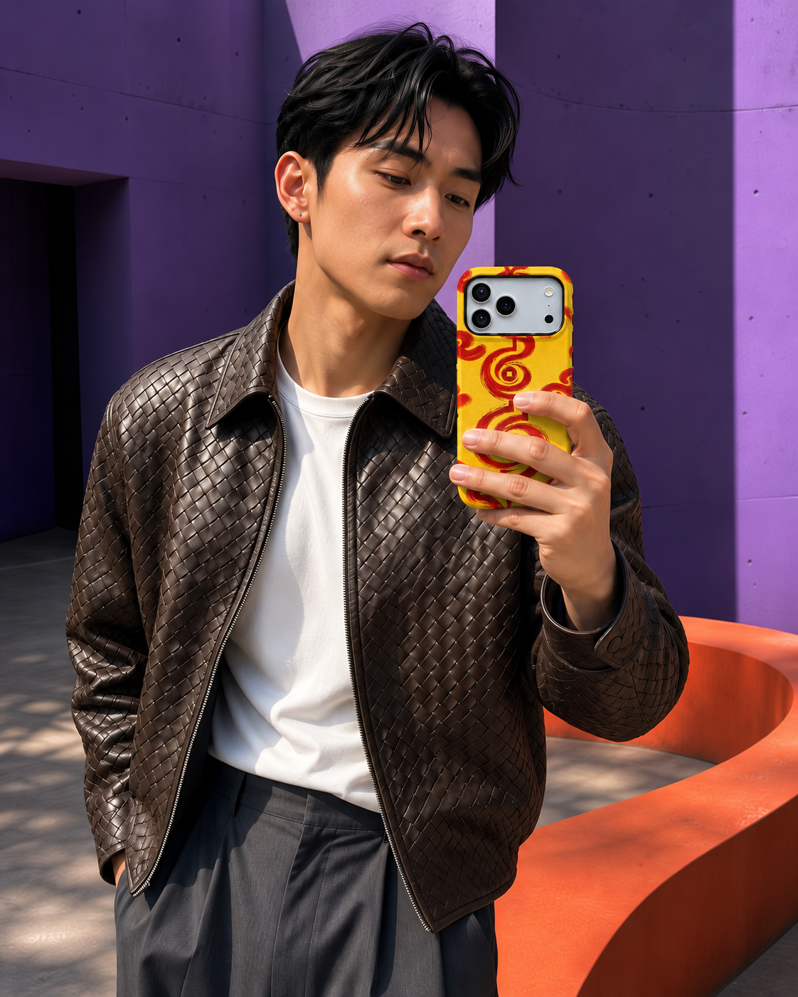 Twin Spiral Seal | Yellow Talisman Phone Case — view 13