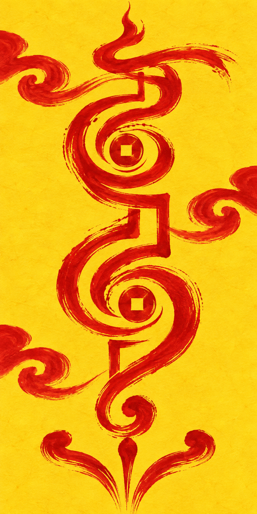 Twin Spiral Seal | Yellow Talisman Phone Case — view 16