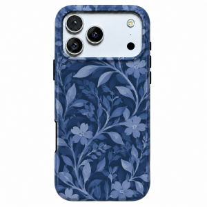 Midnight Petals | Blue Watercolor Floral Phone Case