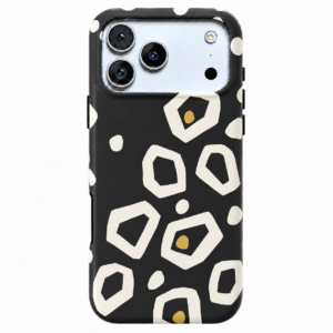 Night Pebbles | Black Geometric Phone Case