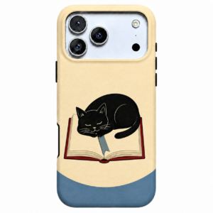 Book Nap | Black Cat Reading Phone Case