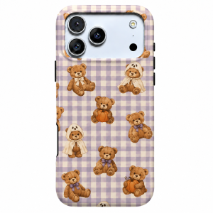 Harvest Teddies | Lavender Gingham Phone Case