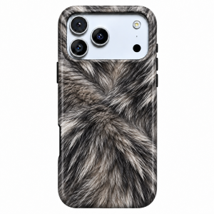 Wolf Whorl | Silver Fur-Print Phone Case