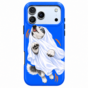 Blue Howl | Cobalt Ghost Husky Phone Case — view 1