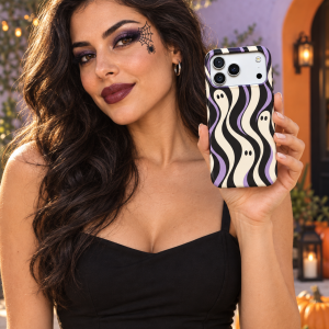 Wavy Spirits | Purple Ghost Phone Case