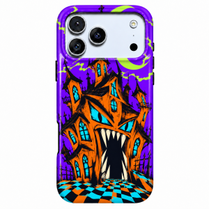 Crooked Manor | Purple Haunted House Phone Case — view 1