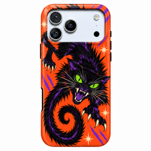 Feral Familiar | Black Cat Halloween Phone Case — view 1