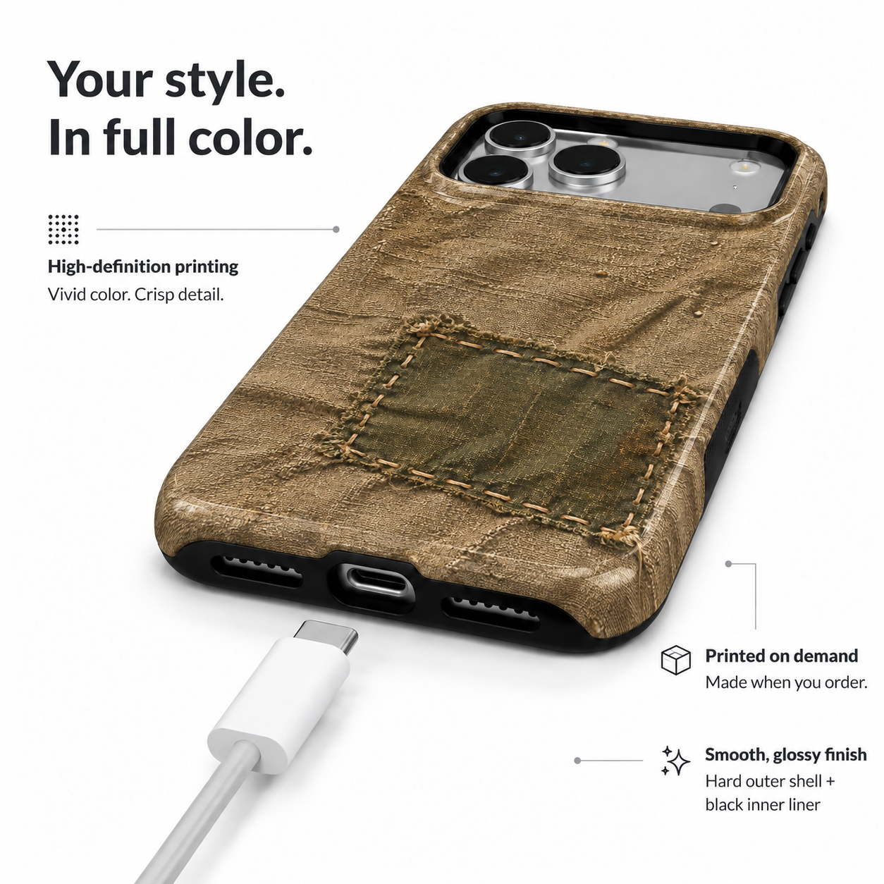 Field Repair | Patched Canvas Phone Case — view 6