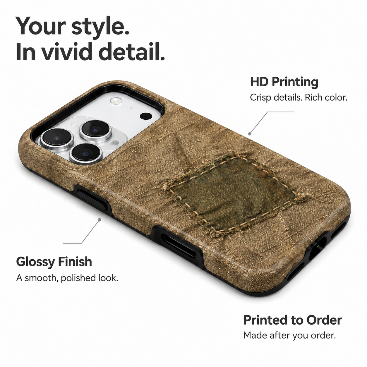 Field Repair | Patched Canvas Phone Case — view 7