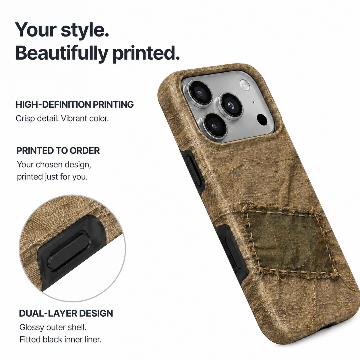 Field Repair | Patched Canvas Phone Case — view 8
