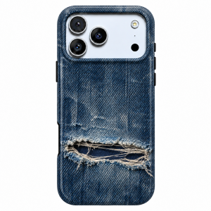 Frayed Indigo | Ripped Denim Phone Case — view 1
