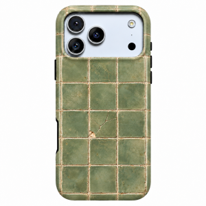 Sage Grid | Aged Tile Phone Case — view 1