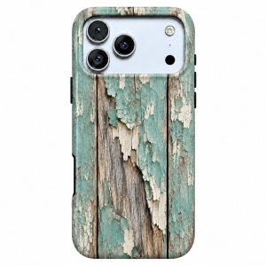 Seafoam Relic | Peeling Paint Wood Phone Case — view 1